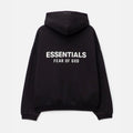 Hoodie Fear of God Essentials Negra con blanco